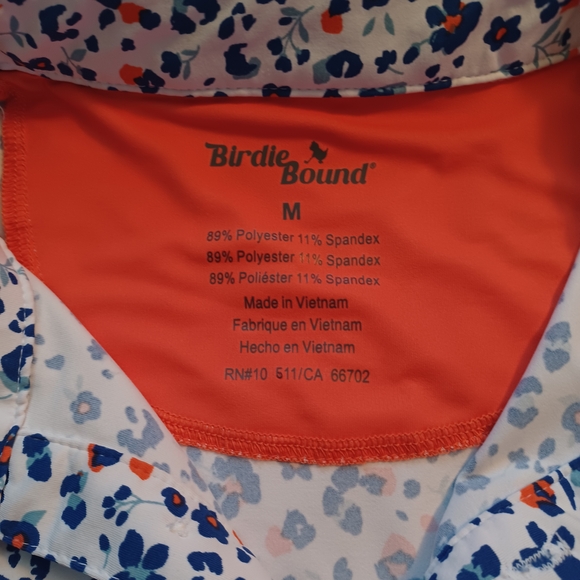 BirdieBound Floral-Print Golf Polo Men's Size Medium - Picture 2 of 8